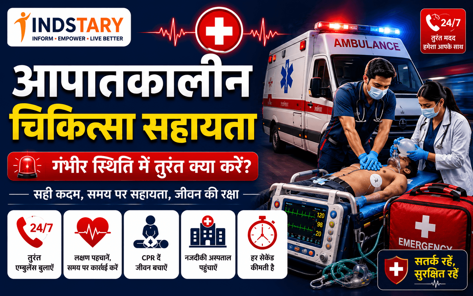 आपातकालीन चिकित्सा सहायता (Emergency Medical Care): गंभीर स्थिति में तुरंत क्या करें? पूरी जानकारी
